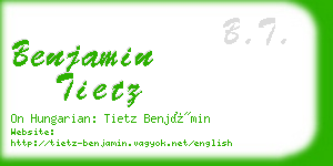 benjamin tietz business card